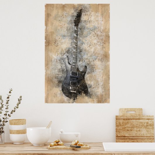  gitaar poster (Keuken)