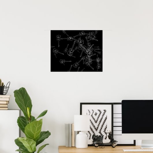 gitaar poster (Thuiskantoor)