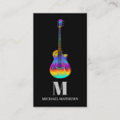 Gitaar Professionele Muziek Docent QR Code Visitekaartje (Voorkant)