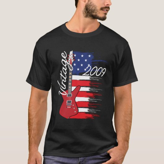  gitaar retro Amerikaanse  gitaren sinc T-shirt (Voorkant)