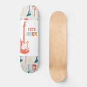 Gitaar Rock en Roll Muziek Rockstar Persoonlijk Skateboard (Voorkant)