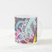 Gitaar Rock Muziek Frosted Glass Coffee Mok Cup (Voorkant rechts)