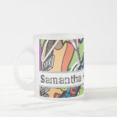 Gitaar Rock Muziek Frosted Glass Coffee Mok Cup (Links)