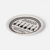 Gitaar Rock 'n' Roll Pensioen Party Papier Bord (Gekanteld)