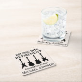 Gitaar Rock 'n' Roll Pensioenfeest Kartonnen Onderzetters (Insitu)