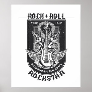 Gitaar Rock ontwerp Poster