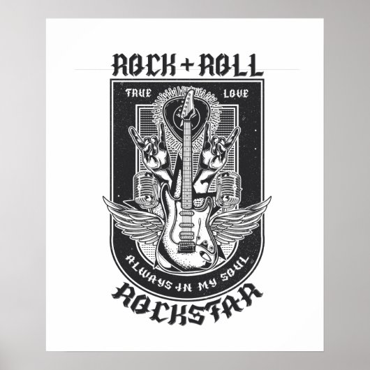 Gitaar Rock ontwerp Poster (Voorkant)