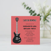 Gitaar Rock Ster Kaart (Staand voorkant)