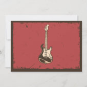 Gitaar Rock Verjaardagsfeest Muziekfestival Kaart (Achterkant)
