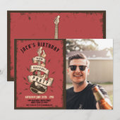 Gitaar Rock Verjaardagsfeest Muziekfestival Kaart (Voorkant / Achterkant)