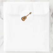 gitaar ronde sticker (Tas)