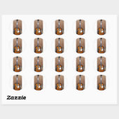 gitaar ronde sticker (Vel)