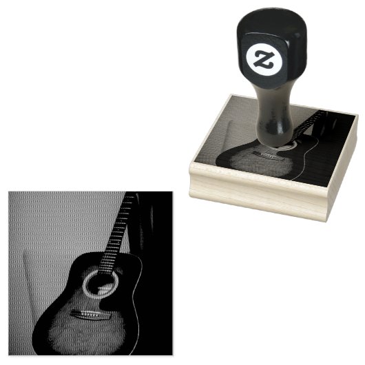  gitaar rubberstempel (Gestempeld)