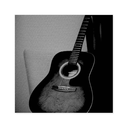  gitaar rubberstempel (Afrduk)