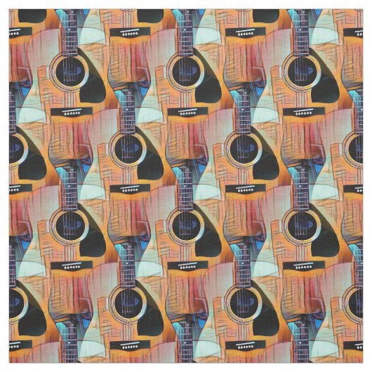 Gitaar rustiek akoestisch stof (Swatch)