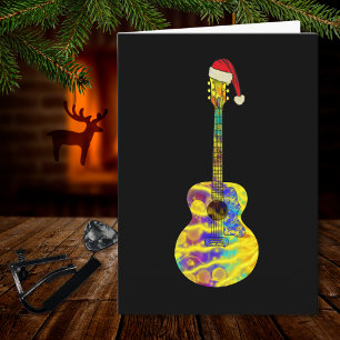 gitaar Santa Colorful Kaart