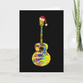 gitaar Santa Colorful Kaart (Voorkant)