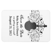 Gitaar Save the Date-magneet met kronkelmotief, gr Magneet (Horizontaal)