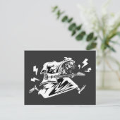 Gitaar Shirt, Gitaarspeler Skelet Briefkaart (Staand voorkant)