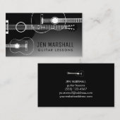 Gitaar silhouetten visitekaartje (Voorkant / Achterkant)