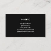 Gitaar silhouetten visitekaartje (Achterkant)