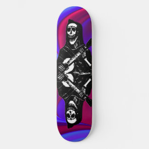 Gitaar Skelet Paarse Schaats Board Skateboard