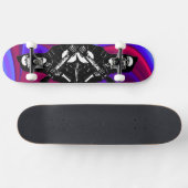 Gitaar Skelet Paarse Schaats Board Skateboard (Horizontaal)