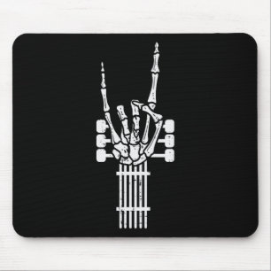 Gitaar Skelet Rock n Roll Rocker Sign Punk Hallo Muismat