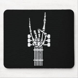 Gitaar Skelet Rock n Roll Rocker Sign Punk Hallo Muismat