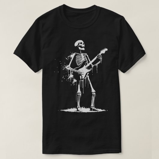 gitaar skelet t-shirt (Design voorkant)