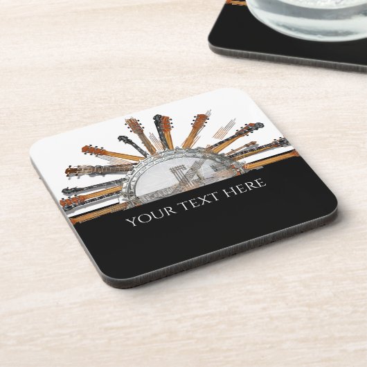 GITAAR SNAREN IN DE ZON BIER ONDERZETTER (Linkerzijde)