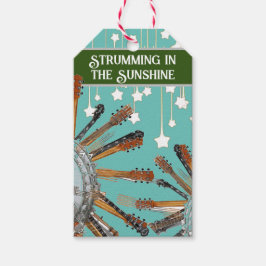 GITAAR SNAREN IN DE ZON CADEAULABEL