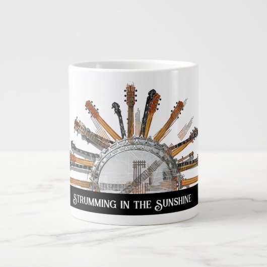 GITAAR SNAREN IN DE ZON GROTE KOFFIEKOP (Voorkant)