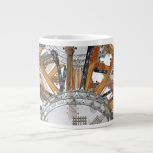 GITAAR SNAREN IN DE ZON GROTE KOFFIEKOP