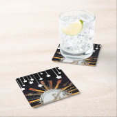 GITAAR SNAREN IN DE ZON KARTONNEN ONDERZETTERS (Insitu)