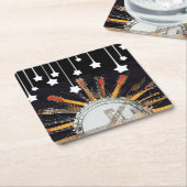 GITAAR SNAREN IN DE ZON KARTONNEN ONDERZETTERS (Schuin)