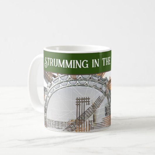 GITAAR SNAREN IN DE ZON KOFFIEMOK (Voorkant links)