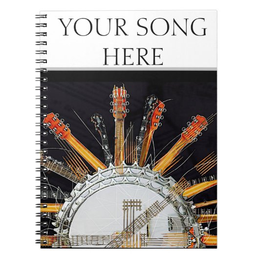 GITAAR SNAREN IN DE ZON NOTITIEBOEK (Voorkant)