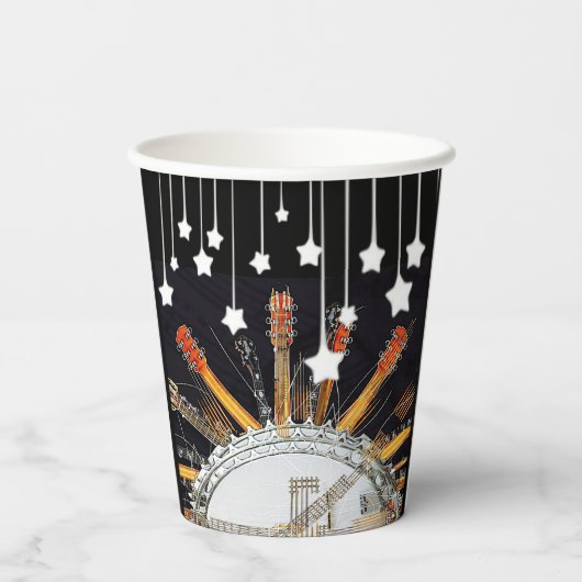 GITAAR SNAREN IN DE ZON PAPIEREN BEKERS (Achterkant)