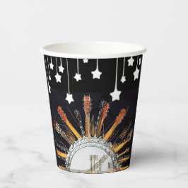 GITAAR SNAREN IN DE ZON PAPIEREN BEKERS