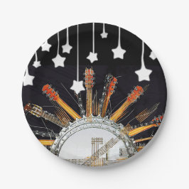 GITAAR SNAREN IN DE ZON PAPIEREN BORDJE