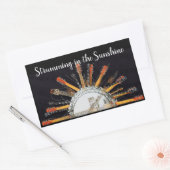 GITAAR SNAREN IN DE ZON RECHTHOEKIGE STICKER (Envelop)