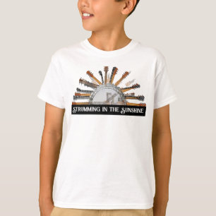 GITAAR SNAREN IN DE ZON T-SHIRT
