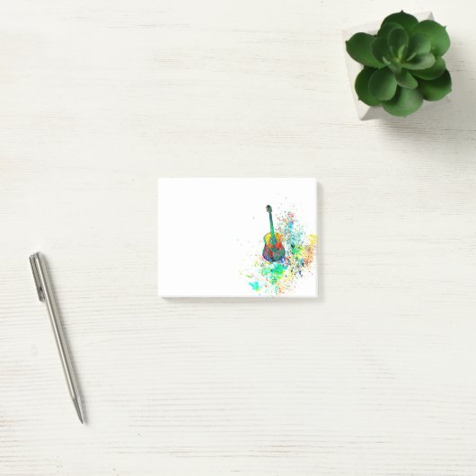 Gitaar spatten post-it® notes (Kantoor)