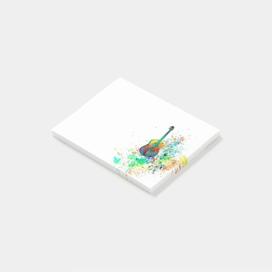 Gitaar spatten post-it® notes (Schuin)