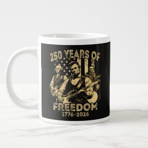 Gitaar spelen 4 juli 250ste verjaardag grote koffiekop