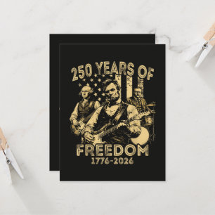 Gitaar spelen 4 juli 250ste verjaardag kaart
