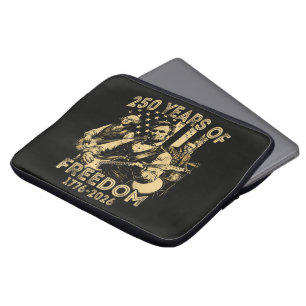 Gitaar spelen 4 juli 250ste verjaardag laptop sleeve