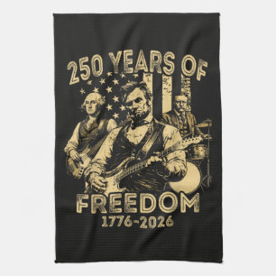 Gitaar spelen 4 juli 250ste verjaardag theedoek