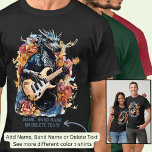 Gitaar Spelen Blauw Sinaasappel Dragon Band Naam T-shirt<br><div class="desc">Fantasy Blauwe Oranje gitaar spelen Dragon Design. Voeg een naam,  bandnaam of lege tekst toe - Bekijk nog veel meer geweldige Dragon Gifts in de winkel!</div>